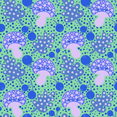 Çizgi filmlerdeki sonbahar hasadı kusursuz Cadılar Bayramı mantarları kağıt, kumaş, çarşaf, çocuk baskısı, şenlikli ambalaj ve aksesuarlar. Yüksek kaliteli illüstrasyon