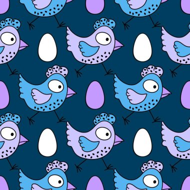 Paskalya tavuğu desenli kumaşlar, kumaşlar, çarşaflar, çocuk kıyafetleri, mutfak aksesuarları ve bahar partisi aksesuarları. Yüksek kalite fotoğraf