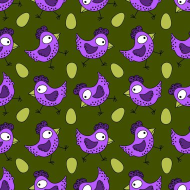 Paskalya tavuğu desenli kumaşlar, kumaşlar, çarşaflar, çocuk kıyafetleri, mutfak aksesuarları ve bahar partisi aksesuarları. Yüksek kalite fotoğraf