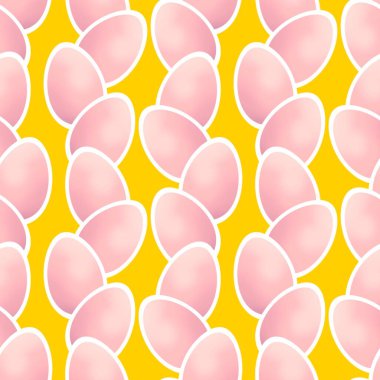Duvar kağıtları, kumaşlar, tekstil ve ambalajlar, hediyeler ve kartlar için yumurtaları olan paskalya pürüzsüz deseni. 