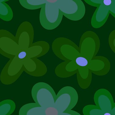 Kumaşlar, çarşaflar, ambalaj kağıtları ve çocuk giysileri baskıları, yaz aksesuarları ve bahar moda tekstil ürünleri için soyut, dikişsiz çiçek deseni. Yüksek kaliteli illüstrasyon