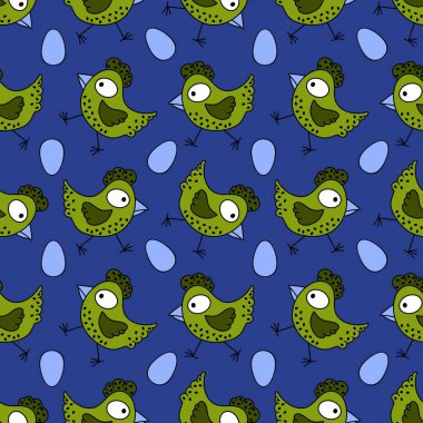 Paskalya tavuğu desenli kumaşlar, kumaşlar, çarşaflar, çocuk kıyafetleri, mutfak aksesuarları ve bahar partisi aksesuarları. Yüksek kalite fotoğraf