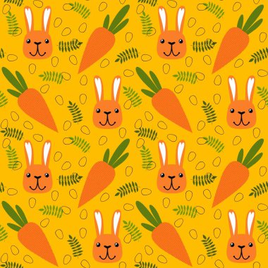 Paskalya tavşanları kağıt, kumaş, çarşaf ve çocuk giysileri, elbise baskısı, parti aksesuarları ve mutfak tekstili için kusursuz bahar hayvanları desenleri. Yüksek kalite fotoğraf