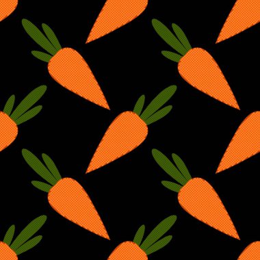 Yaz sebzesiz, soyut polka havuç deseni ambalaj kağıdı, kumaş ve çarşaf ve çocuk giysileri baskısı ve bahar moda tekstil ve mutfak aksesuarları için.