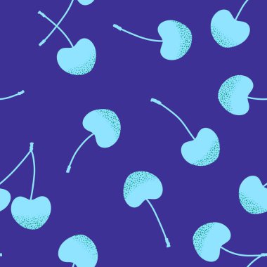 Kağıt, kumaş, çarşaf, çocuk giysileri, tekstil ürünleri, parti aksesuarları ve mutfak için yaz meyvesiz kiraz deseni. Yüksek kalite fotoğraf