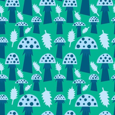 Çizgi filmlerdeki sonbahar hasadı kusursuz Cadılar Bayramı mantarları kağıt, kumaş, çarşaf, çocuk baskısı, şenlikli ambalaj ve aksesuarlar. Yüksek kaliteli illüstrasyon