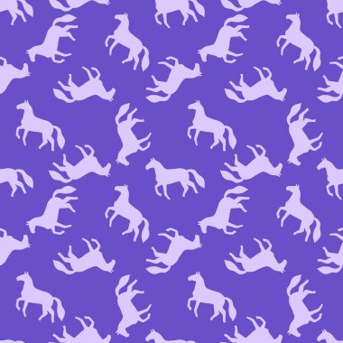 Noel hayvanları ambalaj kağıtları, kumaşlar, çarşaflar ve çocuk giysileri baskısı ve yeni 2026 yılı hediye paketleri, moda tekstil ürünleri ve kış partisi aksesuarları için kusursuz at desenleri.