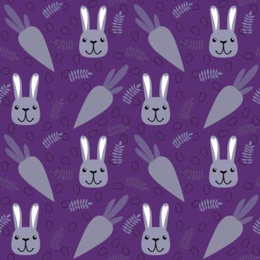 Paskalya tavşanları kağıt, kumaş, çarşaf ve çocuk giysileri, elbise baskısı, parti aksesuarları ve mutfak tekstili için kusursuz bahar hayvanları desenleri. Yüksek kalite fotoğraf