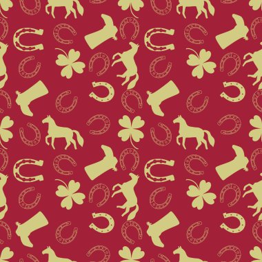 Noel hayvanları ambalaj kağıtları, kumaşlar, çarşaflar ve çocuk giysileri baskısı ve yeni 2026 yılı hediye paketleri, moda tekstil ürünleri ve kış partisi aksesuarları için kusursuz at desenleri.