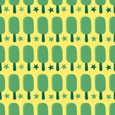 Noel dondurması kağıtları, kumaşlar, çarşaflar, çocuk giysileri baskısı ve yeni yıl partisi aksesuarları için kusursuz dondurma kalıbı. Yüksek kaliteli illüstrasyon