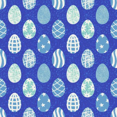 Duvar kağıtları, kumaşlar, tekstil ve ambalajlar, hediyeler ve kartlar için yumurtaları olan paskalya pürüzsüz deseni. 
