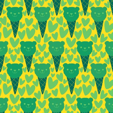 Noel dondurması kağıtları, kumaşlar, çarşaflar, çocuk giysileri baskısı ve yeni yıl partisi aksesuarları için kusursuz dondurma kalıbı. Yüksek kaliteli illüstrasyon