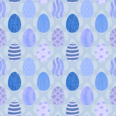 Duvar kağıtları, kumaşlar, tekstil ve ambalajlar, hediyeler ve kartlar için yumurtaları olan paskalya pürüzsüz deseni. 