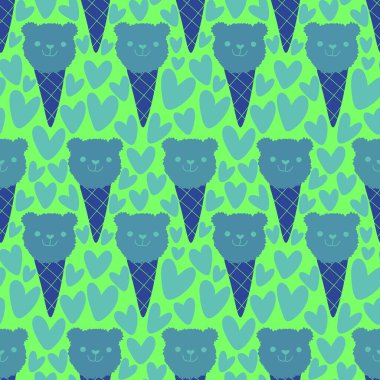 Noel dondurması kağıtları, kumaşlar, çarşaflar, çocuk giysileri baskısı ve yeni yıl partisi aksesuarları için kusursuz dondurma kalıbı. Yüksek kaliteli illüstrasyon