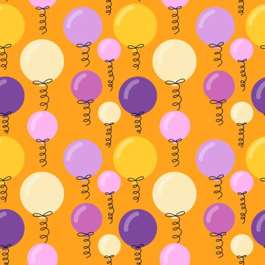 Paketleme kağıdı, kumaş ve çocuk giysileri baskısı, parti ambalajı ve moda tekstili için kusursuz bir doğum günü partisi. Yüksek kalite fotoğraf