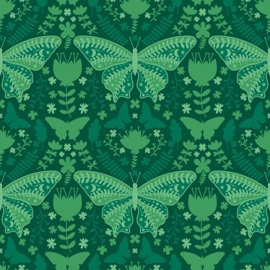 Yaz hayvanları kağıt, kumaş, çarşaf ve çocuk giysileri ve parti aksesuarları için kusursuz güve ve ve kelebek desenleri. Yüksek kaliteli illüstrasyon