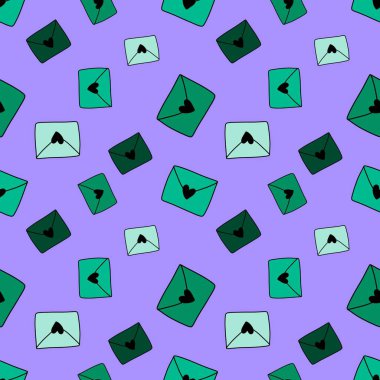 Sevgililer Günü kalbinin pürüzsüz 14 Şubat desenli ambalaj kağıtları, kumaşlar ve çocuk giysileri baskısı kış partisi aksesuarları ve moda tekstili. Yüksek kaliteli illüstrasyon