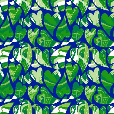 Sevgililer Günü kalbinin pürüzsüz 14 Şubat desenli ambalaj kağıtları, kumaşlar ve çocuk giysileri baskısı kış partisi aksesuarları ve moda tekstili. Yüksek kaliteli illüstrasyon