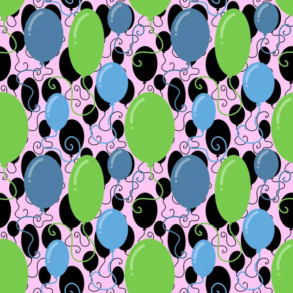 Paketleme kağıdı, kumaş ve çocuk giysileri baskısı, parti ambalajı ve moda tekstili için kusursuz bir doğum günü partisi. Yüksek kalite fotoğraf