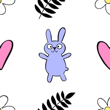 Sevgililer Günü kalbinin pürüzsüz 14 Şubat desenli ambalaj kağıtları, kumaşlar ve çocuk giysileri baskısı kış partisi aksesuarları ve moda tekstili. Yüksek kaliteli illüstrasyon