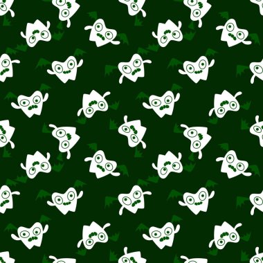 Kağıt, kumaş, çarşaf, çocuk giysisi baskısı, doktor aksesuarları ve eczane ambalajları için tıbbî ve kusursuz diş deseni. Yüksek kalite fotoğraf