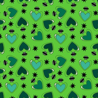 Sevgililer Günü kalbinin pürüzsüz 14 Şubat desenli ambalaj kağıtları, kumaşlar ve çocuk giysileri baskısı kış partisi aksesuarları ve moda tekstili. Yüksek kaliteli illüstrasyon