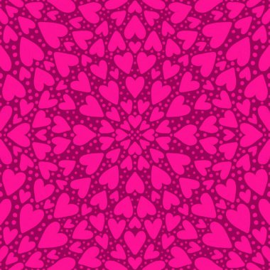 Sevgililer Günü kalbinin pürüzsüz 14 Şubat desenli ambalaj kağıtları, kumaşlar ve çocuk giysileri baskısı kış partisi aksesuarları ve moda tekstili. Yüksek kaliteli illüstrasyon