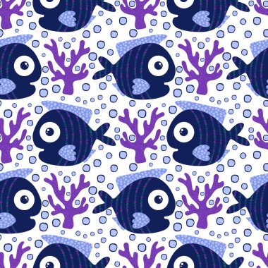 Ambalaj kağıtları, kumaşlar, çarşaflar ve çocuk giysileri baskısı ve yaz partisi aksesuarları ve moda tekstili için okyanussuz desen. Yüksek kalite fotoğraf