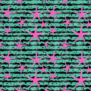 Kağıt, kumaş, çarşaf, çocuk giysisi baskısı, yaz partisi aksesuarları ve moda tekstili için okyanussuz mercan deseni. Yüksek kalite fotoğraf