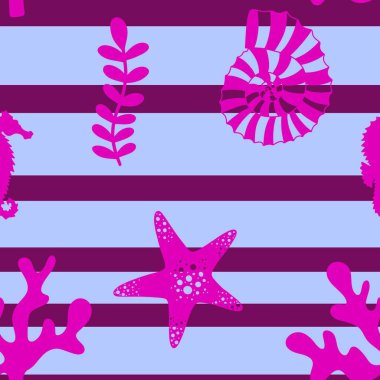 Ambalaj kağıtları, kumaşlar, çarşaflar ve çocuk giysileri baskısı ve yaz partisi aksesuarları ve moda tekstili için okyanussuz desen. Yüksek kalite fotoğraf