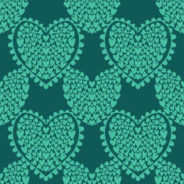 Sevgililer Günü kalbinin pürüzsüz 14 Şubat desenli ambalaj kağıtları, kumaşlar ve çocuk giysileri baskısı kış partisi aksesuarları ve moda tekstili. Yüksek kaliteli illüstrasyon