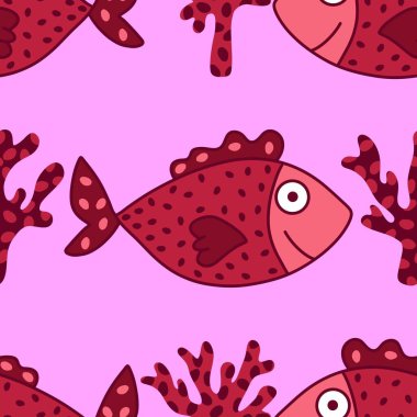 Ambalaj kağıtları, kumaşlar, çarşaflar ve çocuk giysileri baskısı ve yaz partisi aksesuarları ve moda tekstili için okyanussuz desen. Yüksek kalite fotoğraf