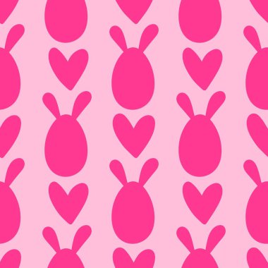 Paskalya yumurtaları, dikişsiz tavşanların kulakları kağıt, kumaş, çarşaf ve çocuk kıyafetleri ve bahar partisi aksesuarları için desenli. Yüksek kaliteli illüstrasyon