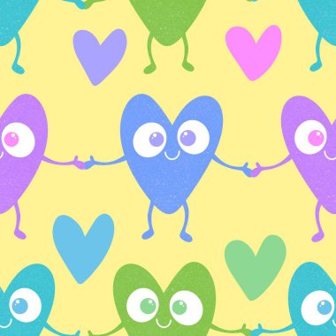 Kışın kalpler 14 Şubat 'a karşı kusursuz sevgililer, kağıt, kumaş, çarşaf, çocuk giysisi baskısı ve parti aksesuarları için sevgi kalıpları. Yüksek kaliteli illüstrasyon