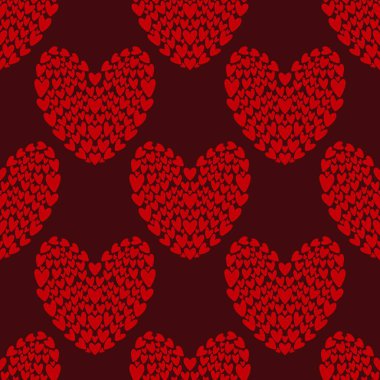 Sevgililer Günü kalbinin pürüzsüz 14 Şubat desenli ambalaj kağıtları, kumaşlar ve çocuk giysileri baskısı kış partisi aksesuarları ve moda tekstili. Yüksek kaliteli illüstrasyon