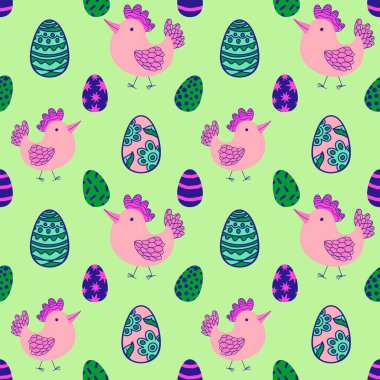 Paskalya tavuğu desenli kumaşlar, kumaşlar, çarşaflar, çocuk kıyafetleri, mutfak aksesuarları ve bahar partisi aksesuarları. Yüksek kalite fotoğraf