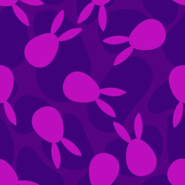 Paskalya yumurtaları, dikişsiz tavşanların kulakları kağıt, kumaş, çarşaf ve çocuk kıyafetleri ve bahar partisi aksesuarları için desenli. Yüksek kaliteli illüstrasyon