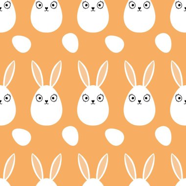 Paskalya yumurtaları, dikişsiz tavşanların kulakları kağıt, kumaş, çarşaf ve çocuk kıyafetleri ve bahar partisi aksesuarları için desenli. Yüksek kaliteli illüstrasyon