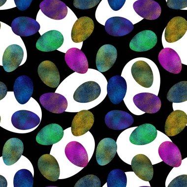 Duvar kağıtları, kumaşlar, tekstil ve ambalajlar, hediyeler ve kartlar için yumurtaları olan paskalya pürüzsüz deseni. 