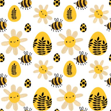 Paskalya tavuğu desenli kumaşlar, kumaşlar, çarşaflar, çocuk kıyafetleri, mutfak aksesuarları ve bahar partisi aksesuarları. Yüksek kalite fotoğraf