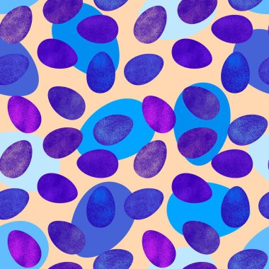 Duvar kağıtları, kumaşlar, tekstil ve ambalajlar, hediyeler ve kartlar için yumurtaları olan paskalya pürüzsüz deseni. 