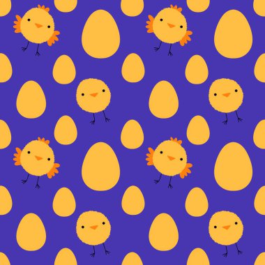 Paskalya tavuğu desenli kumaşlar, kumaşlar, çarşaflar, çocuk kıyafetleri, mutfak aksesuarları ve bahar partisi aksesuarları. Yüksek kalite fotoğraf