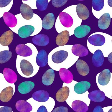 Duvar kağıtları, kumaşlar, tekstil ve ambalajlar, hediyeler ve kartlar için yumurtaları olan paskalya pürüzsüz deseni. 