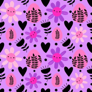 Paskalya tavuğu desenli kumaşlar, kumaşlar, çarşaflar, çocuk kıyafetleri, mutfak aksesuarları ve bahar partisi aksesuarları. Yüksek kalite fotoğraf