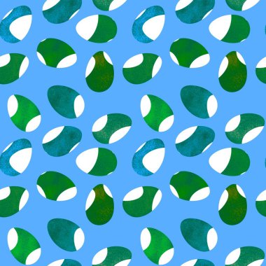 Duvar kağıtları, kumaşlar, tekstil ve ambalajlar, hediyeler ve kartlar için yumurtaları olan paskalya pürüzsüz deseni. 