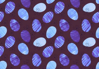 Duvar kağıtları, kumaşlar, tekstil ve ambalajlar, hediyeler ve kartlar için yumurtaları olan paskalya pürüzsüz deseni. 