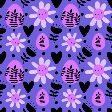 Paskalya tavuğu desenli kumaşlar, kumaşlar, çarşaflar, çocuk kıyafetleri, mutfak aksesuarları ve bahar partisi aksesuarları. Yüksek kalite fotoğraf