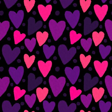 Sevgililer Günü kalbinin pürüzsüz 14 Şubat desenli ambalaj kağıtları, kumaşlar ve çocuk giysileri baskısı kış partisi aksesuarları ve moda tekstili. Yüksek kaliteli illüstrasyon