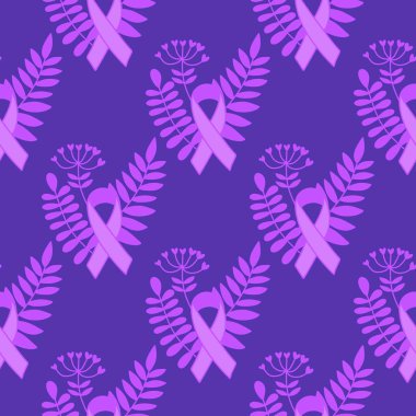 Göğüs kanseri ayı, ambalaj kağıdı, tıbbi aksesuar ve ilaç tekstili için kusursuz pembe kurdele günü deseni. Yüksek kaliteli illüstrasyon