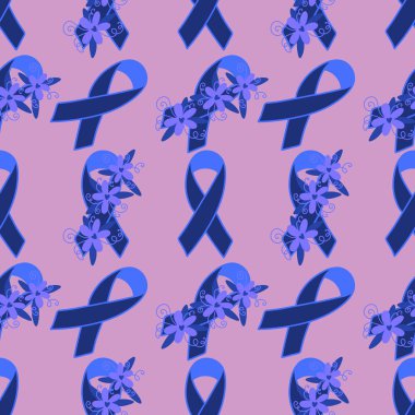 Göğüs kanseri ayı, ambalaj kağıdı, tıbbi aksesuar ve ilaç tekstili için kusursuz pembe kurdele günü deseni. Yüksek kaliteli illüstrasyon